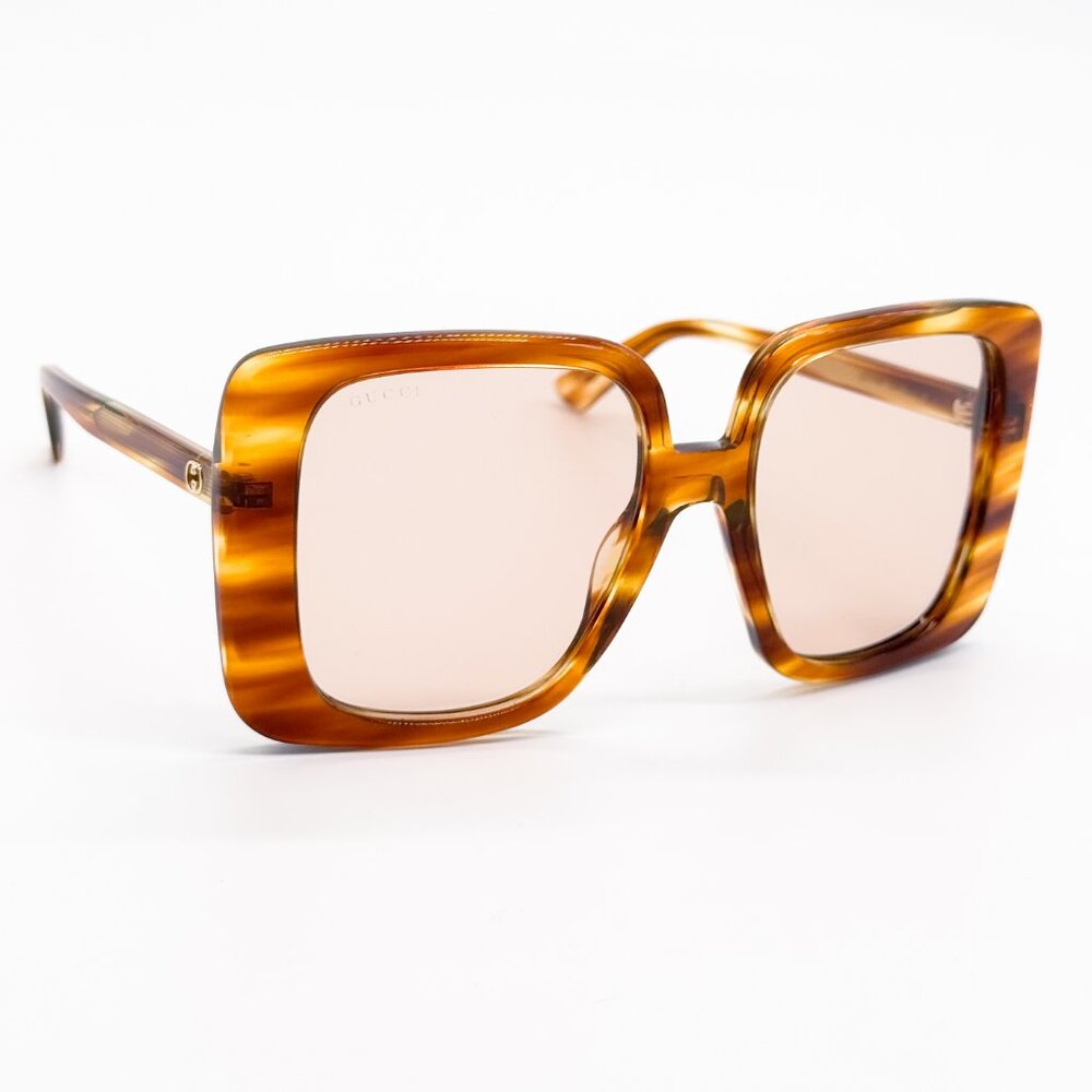 NEW GUCCI GG1314S 003 SUNGLASSES WOMEN HAVANA BROWN OVERSIZED EYEWEAR GUCCI - Picture 7 of 12